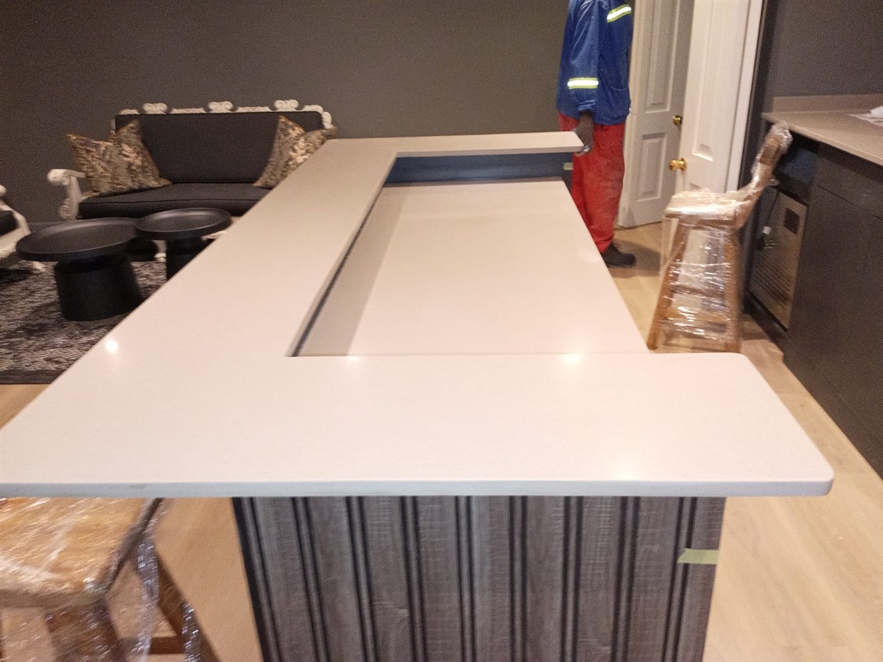 Finished bar countertop from an Apex project